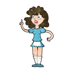 cartoon worried maid N9