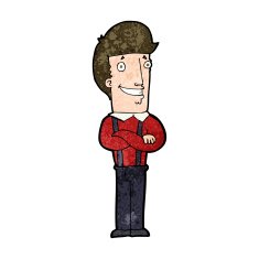 cartoon proud man N25