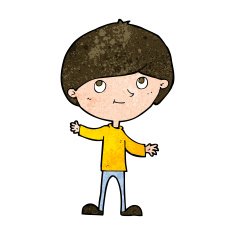 cartoon happy boy N210