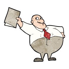 cartoon happy boss with file N9