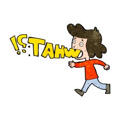 cartoon woman shouting what N8