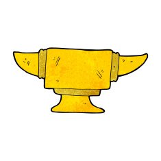cartoon blacksmith anvil N5