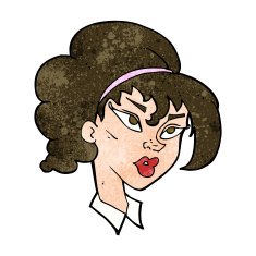 cartoon pretty woman N241