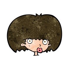 cartoon surprised woman N206