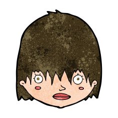 cartoon staring woman N34