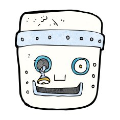 cartoon robot head N65