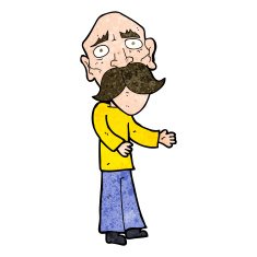 cartoon lonely old man N8