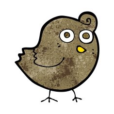 funny cartoon bird N151