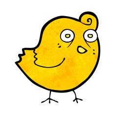 funny cartoon bird N152