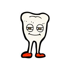 cartoon smiling tooth N8