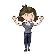 cartoon woman surrendering N8