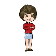 cartoon proud woman N22