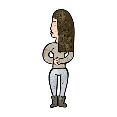 cartoon woman ignoring N21