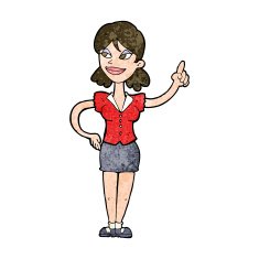 cartoon woman with great idea N18