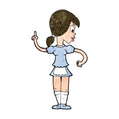 cartoon waitress calling order N8