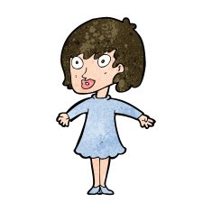 cartoon woman wearing dress N8