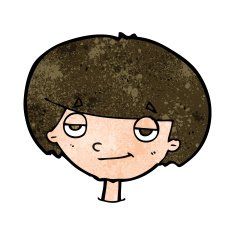 cartoon smug looking boy N8
