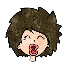 Cartoon Woman Screaming N14