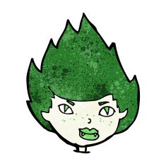 cartoon vampire head N32
