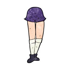 cartoon female legs N38