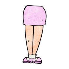 cartoon female legs N39