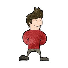 cartoon happy man N413
