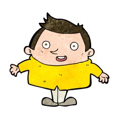 cartoon happy man N414