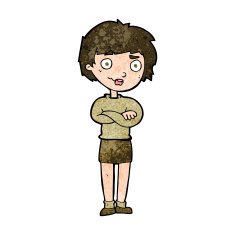 cartoon annoyed woman N166
