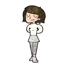 cartoon pleased woman N9