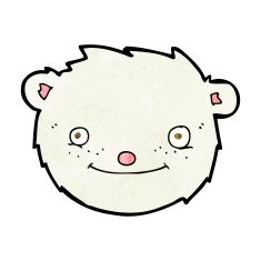 Cartoon Polar Bear Head N9