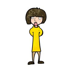 cartoon curious woman N54