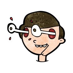 cartoon excited boy's face N9