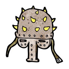 cartoon spiked helmet N9