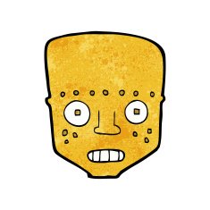 cartoon robot head N67