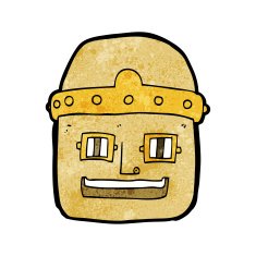 cartoon robot head N68