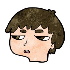cartoon annoyed boy N32