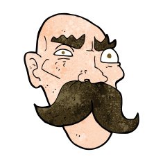 cartoon angry old man N133