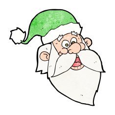 cartoon jolly santa claus face N8