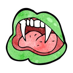 Cartoon Vampire Lips N28