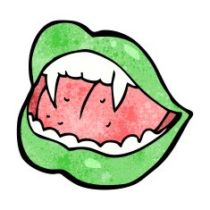Cartoon Vampire Lips N29