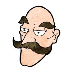 cartoon old man face N9