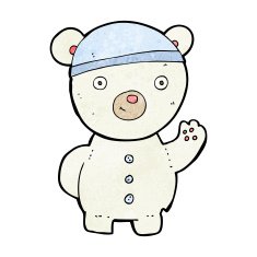 Cartoon Polar Bear Cub N33