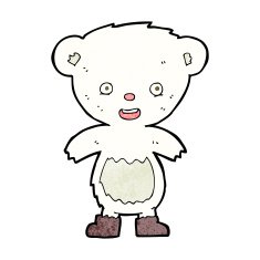Cartoon Polar Bear Cub N34