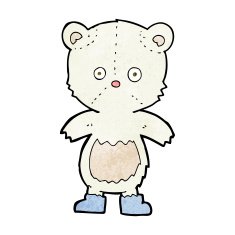Cartoon Polar Bear Cub N35