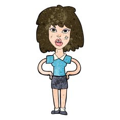 cartoon tough woman N9