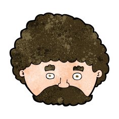 Cartoon Man With Mustache N91