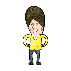 cartoon happy man N416