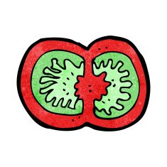 cartoon sliced tomato N5