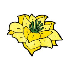 cartoon flower N379