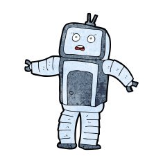 cartoon funny robot N74